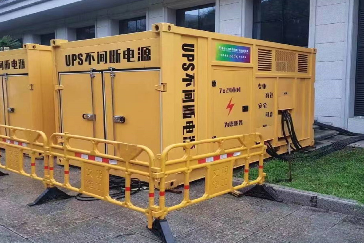 丛台发电机租赁施工现场