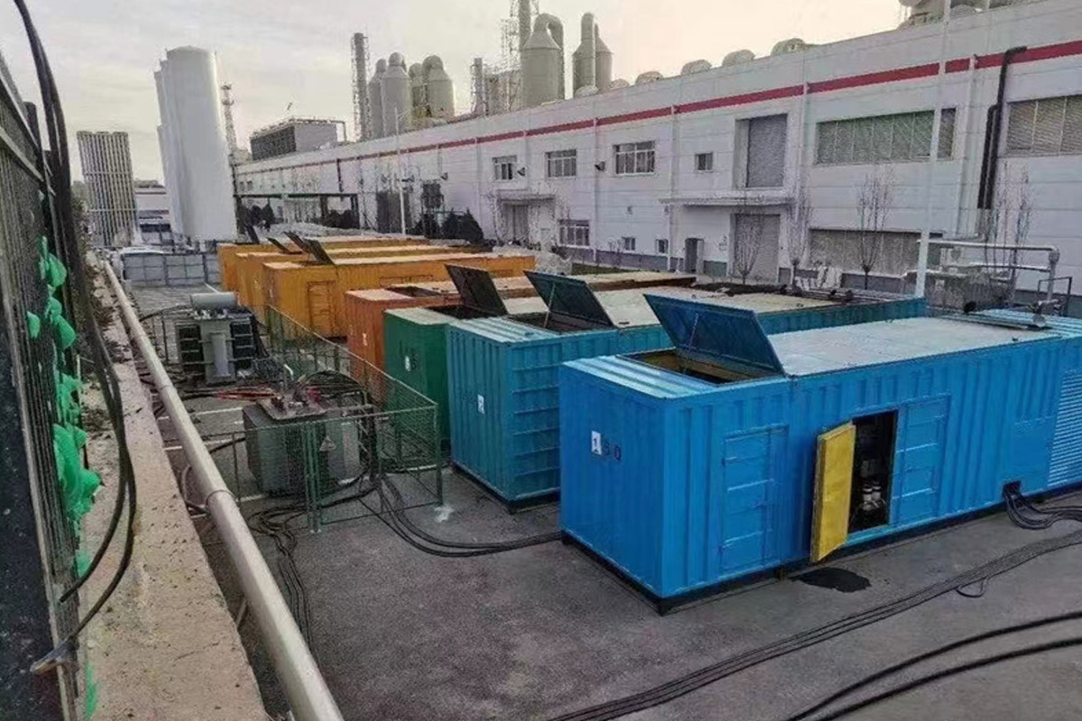 丛台发电机租赁施工现场