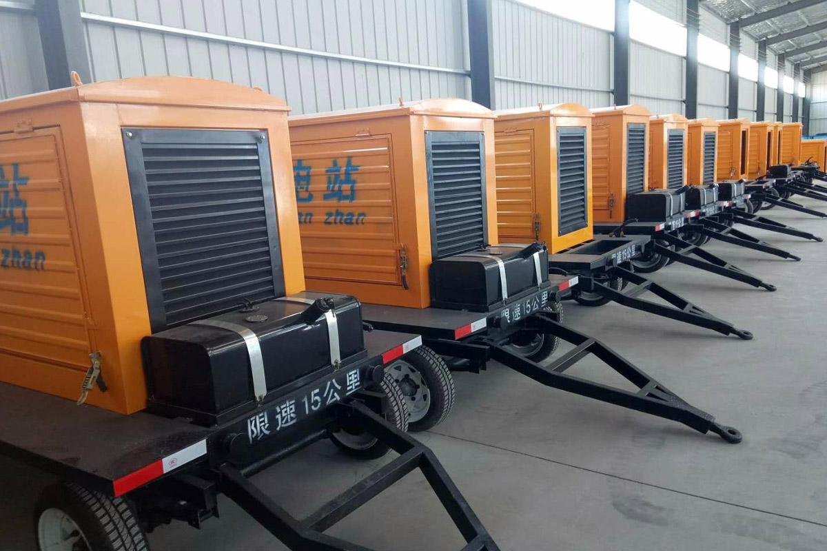 丛台发电机租赁施工现场
